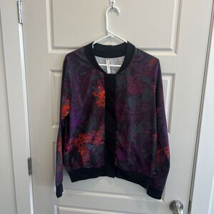 Fabletics Multicolor Patterned Bomber Jacket